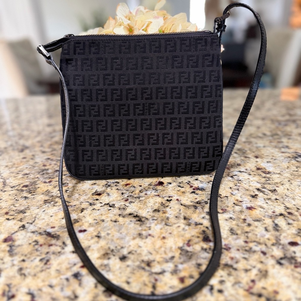 Authentic Vintage Fendi Zucchino Canvas Crossbody